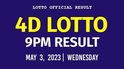 4d result today 9pm history|4D Lotto Result Today .